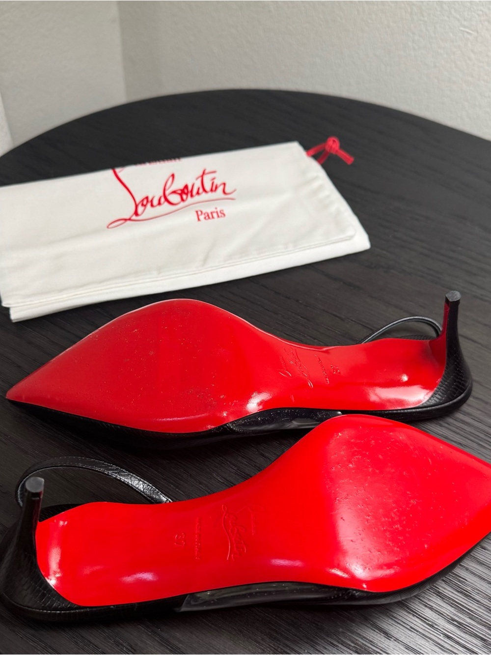 Christian Louboutin Optisexy 70 Slingback Pumps Black 37 - Picture 8 of 8